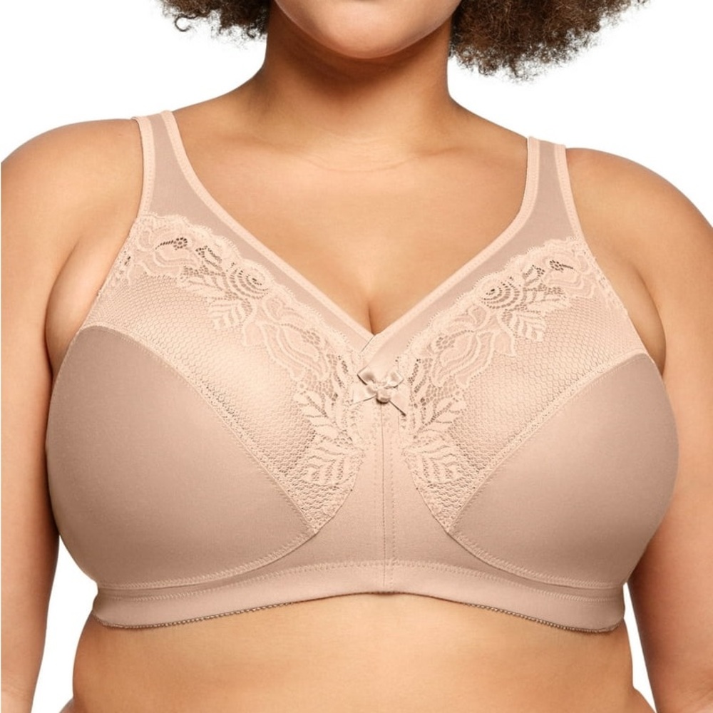 Glamorise‎ MagicLift Minimizer Wirefree Bra Size 44DD in Cafe